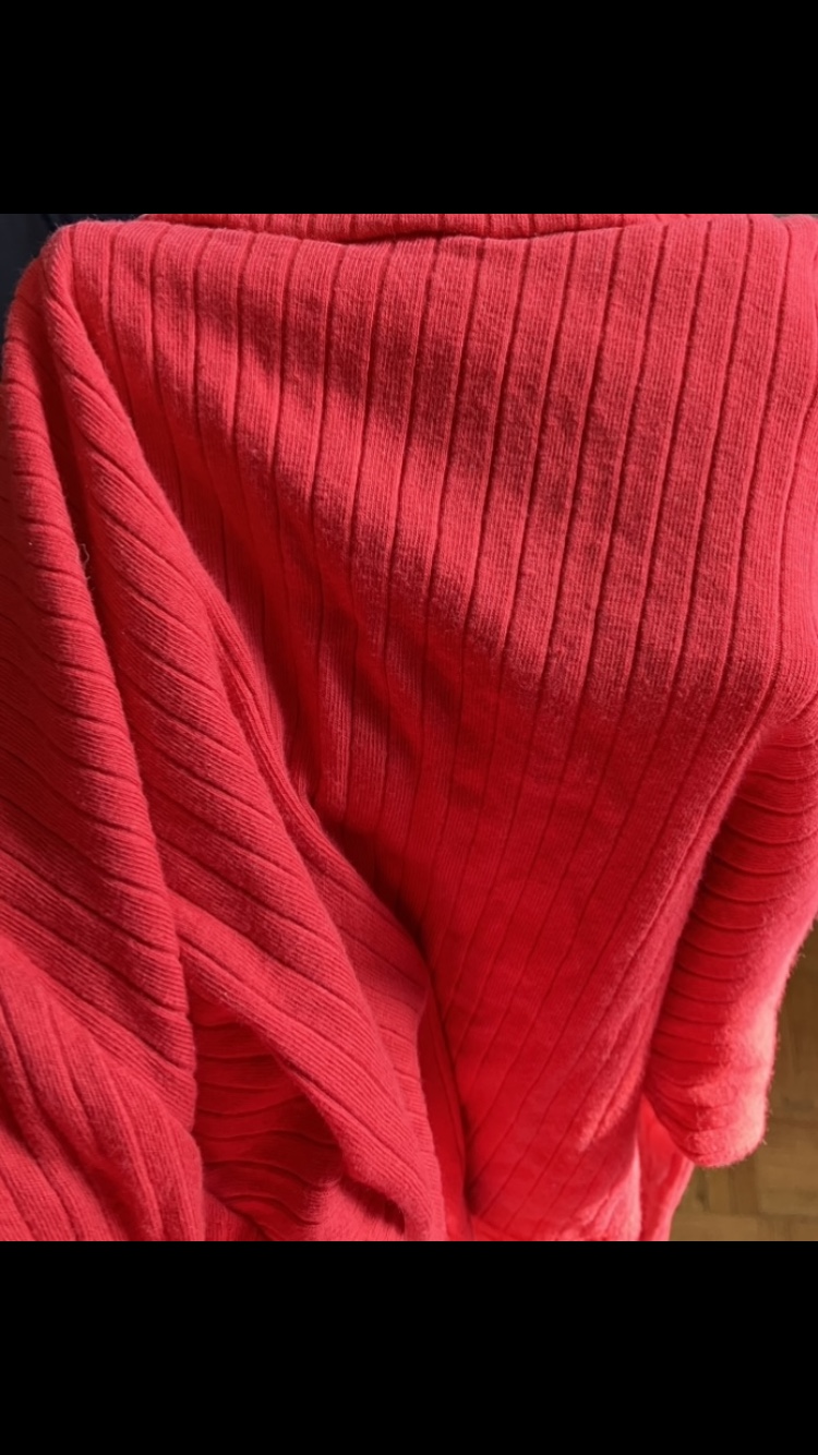 Shein Women’s Red Cotton Rib Knit Crop Top Size XL  👚❤️🍒 image indicator(6)