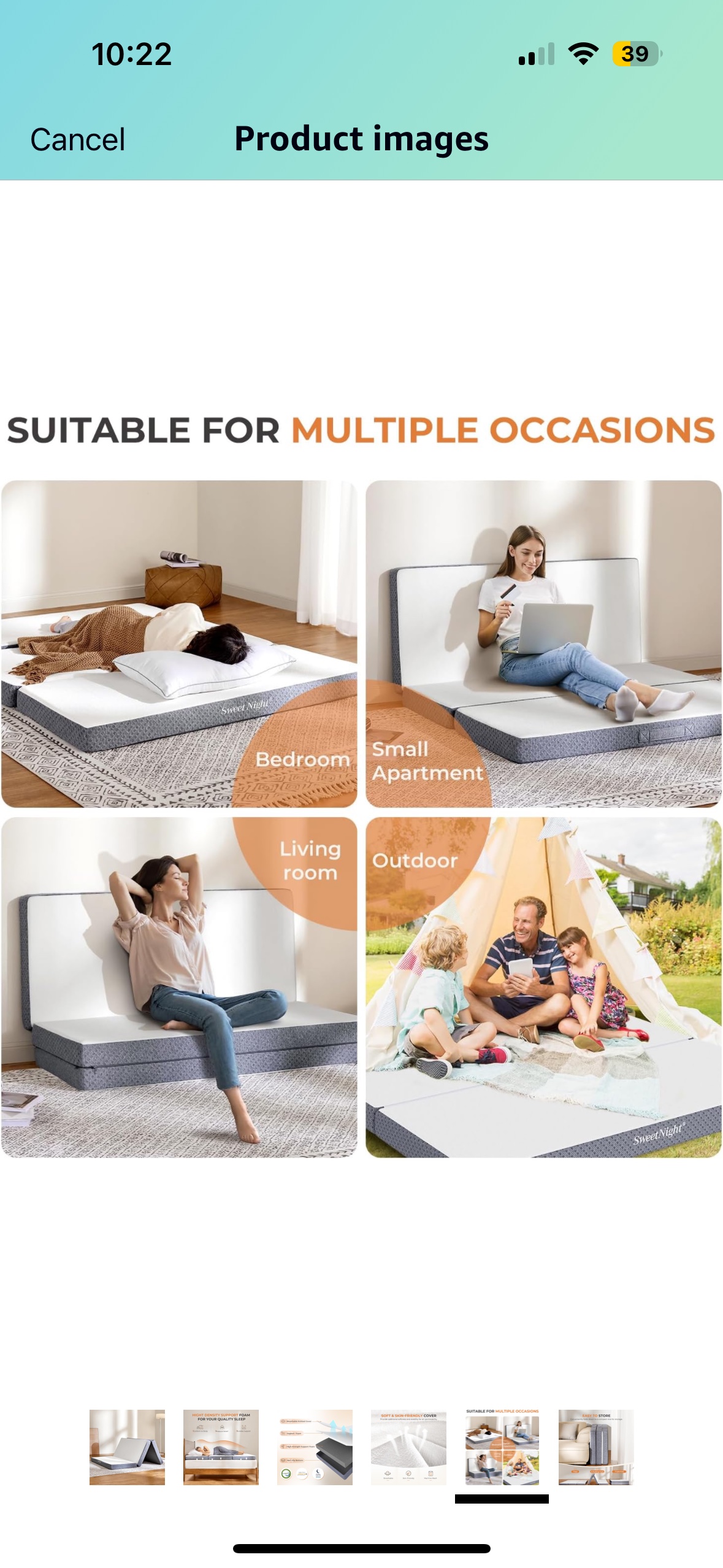 (Like new) 4 inch Folding mattress - photo 4
