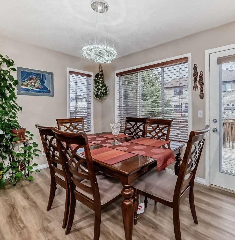 Brown Solid Wood Dining Table Set