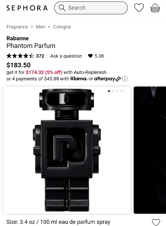 New Sealed Paco Rabanne Phantom Intense Parfum (100ml) image indicator(2)