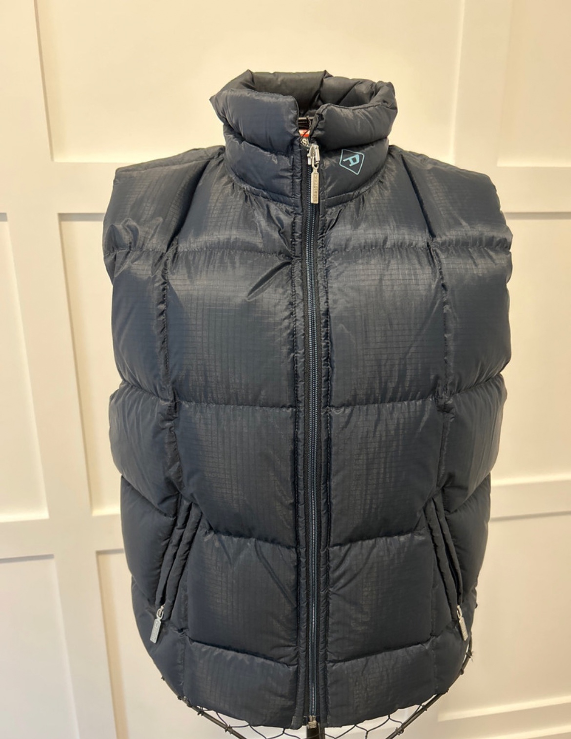 Ladies Diesel Navy Puffer Vest Sz M