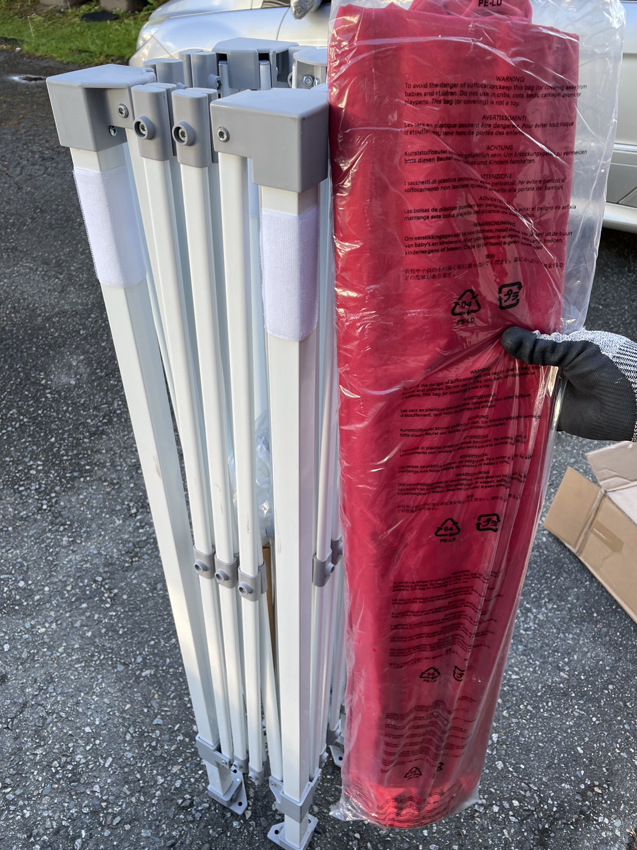 Outdoor Pop Up Canopy, 10ft x 10ft with Wheeled Carry Bag, 4-pk image indicator(10)