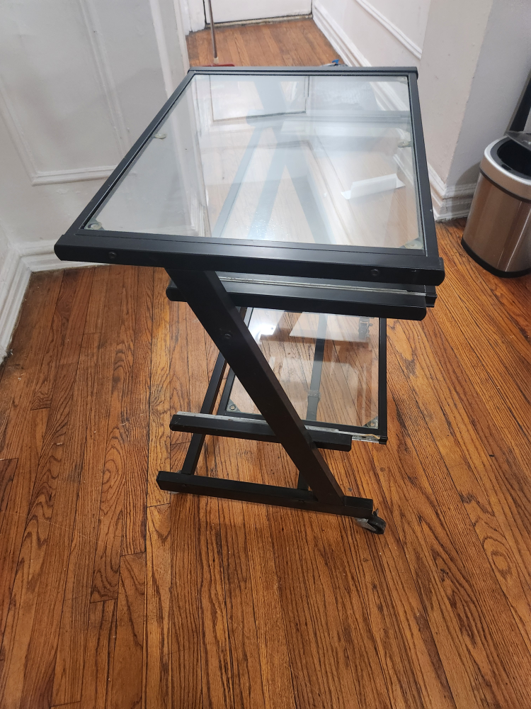 Glass computer table - photo 5