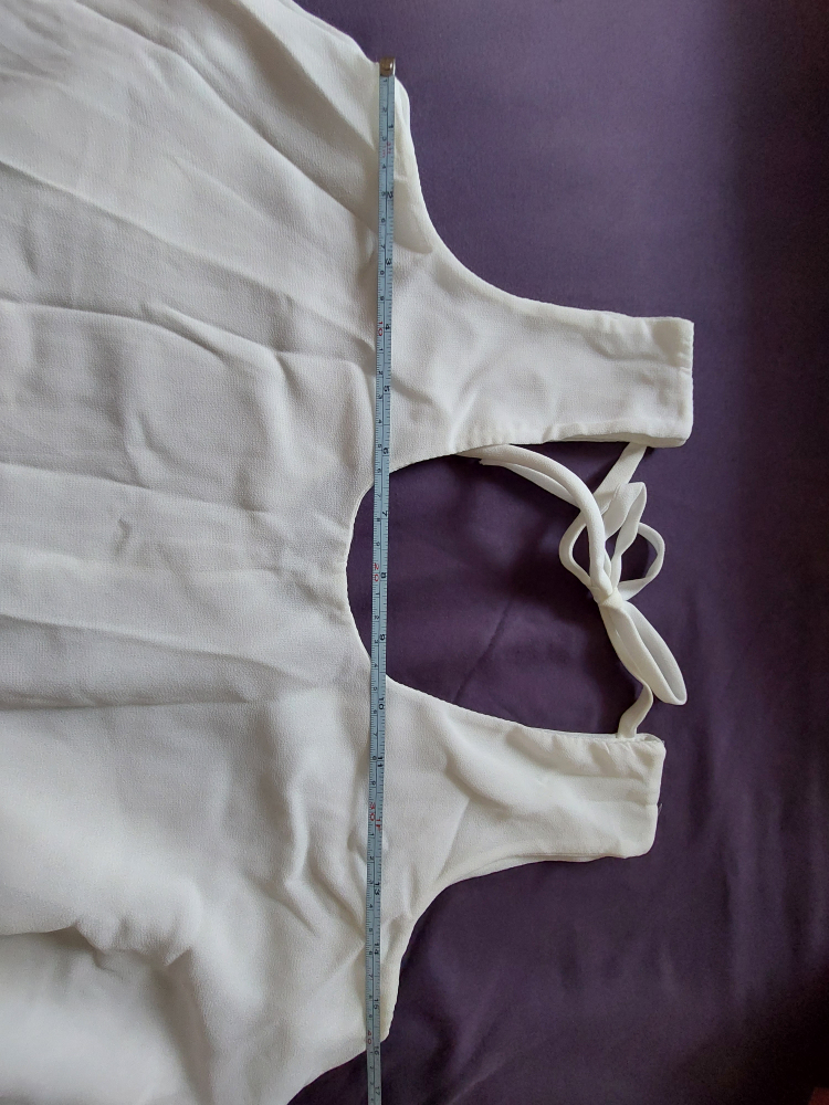 Cropped flowy summer sleeveless top white - photo 3