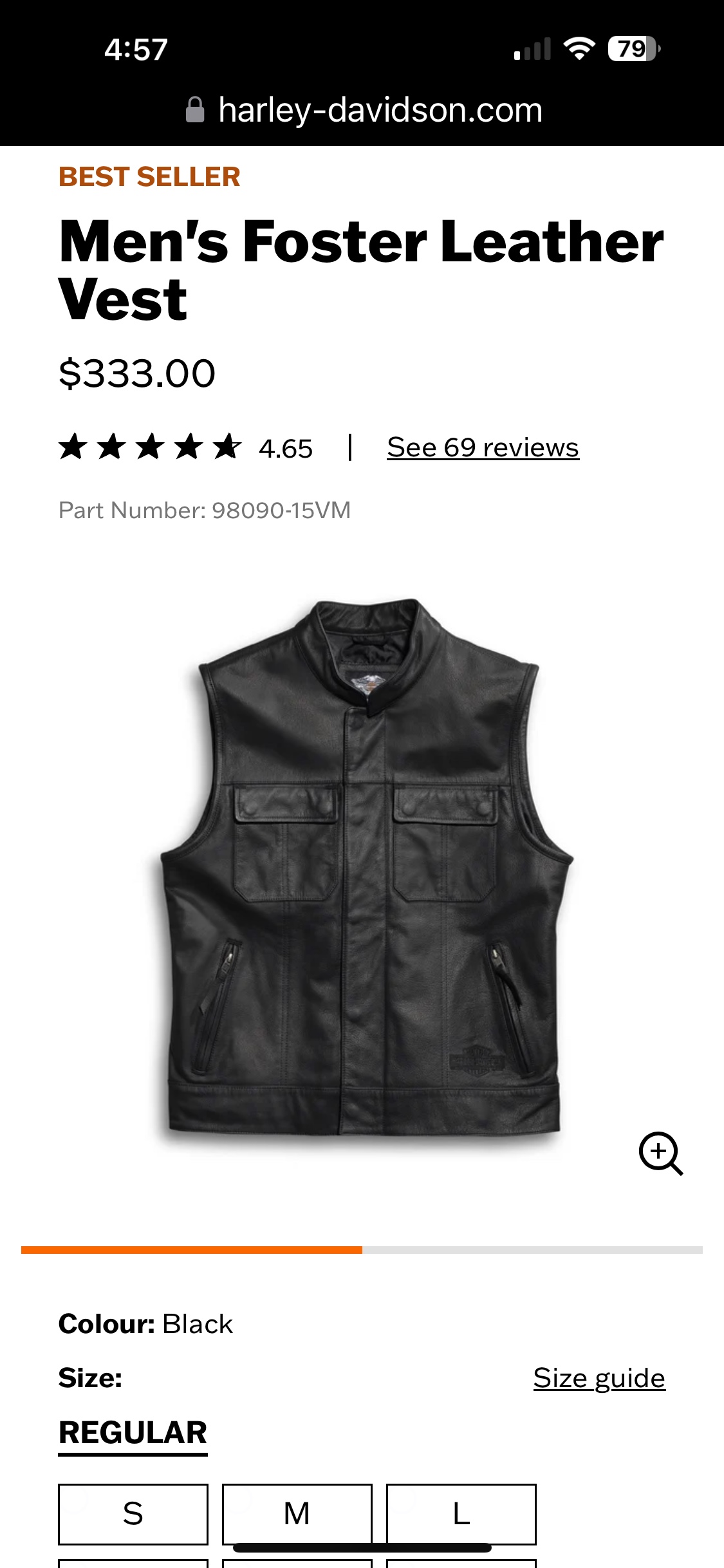 Harley Davidson Men’s Foster Leather Vest - photo 5
