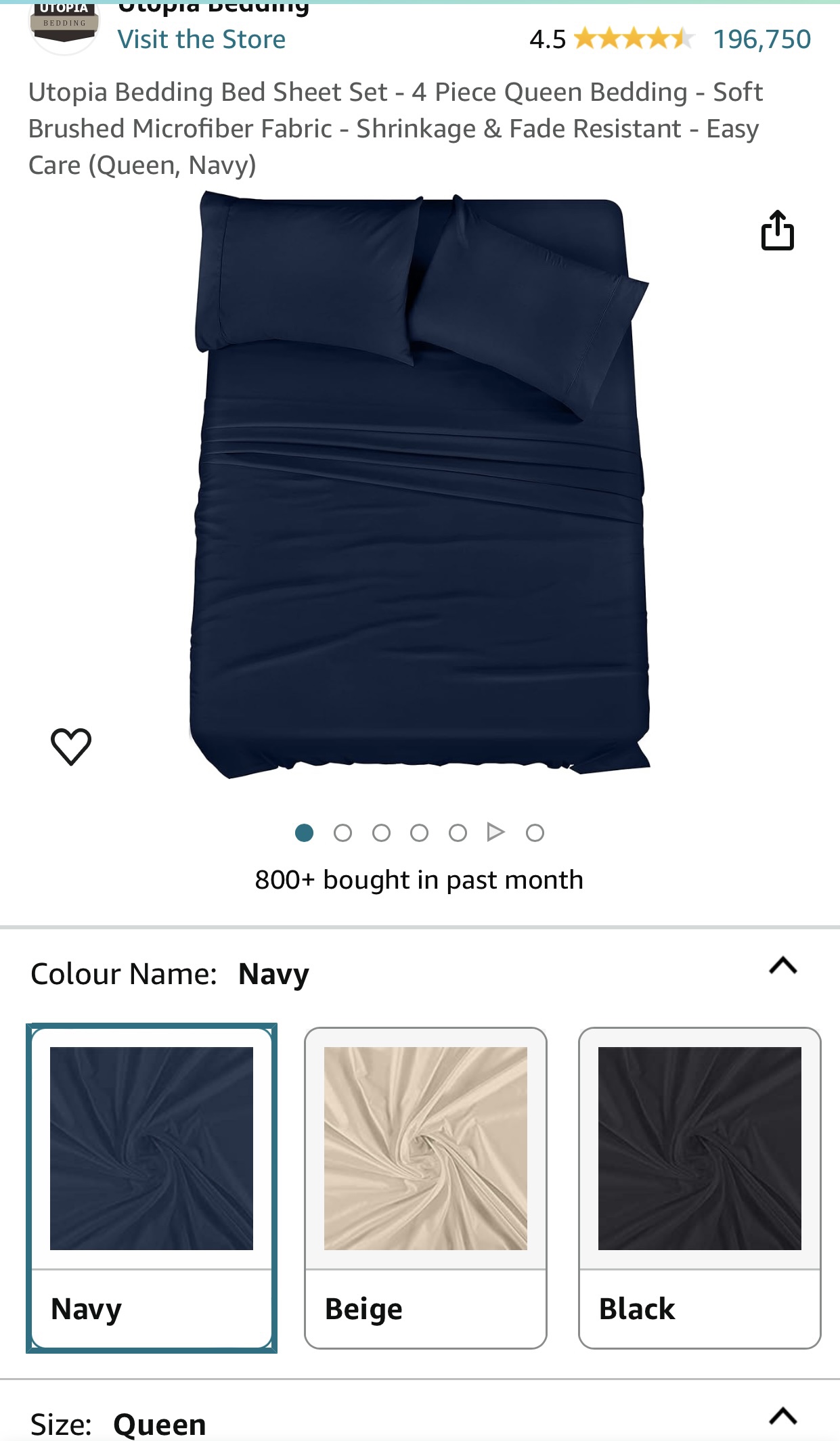 Utopia Bedding Bed Sheet- 4 Piece Queen image indicator(5)