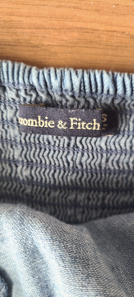 Abercrombie & Fitch denim tie front wide cropped jumpsuit XS - photo 4