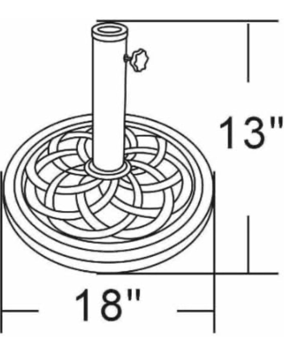 18-Inch Cast Stone Umbrella Base - photo 2