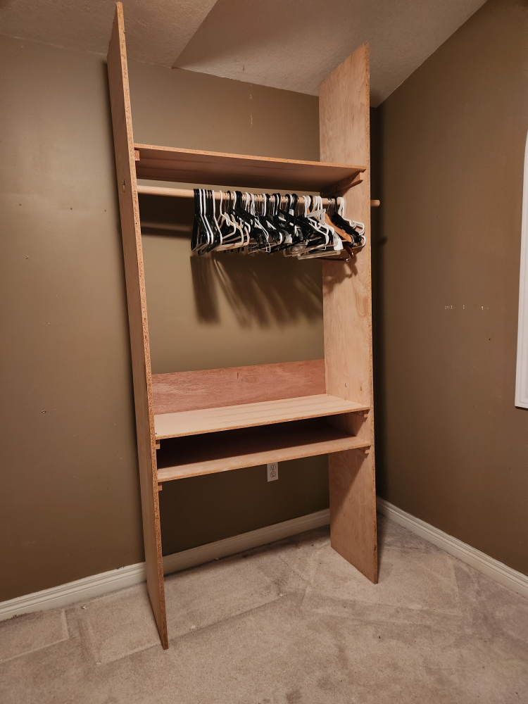 unfinished wood clothes organizer unit