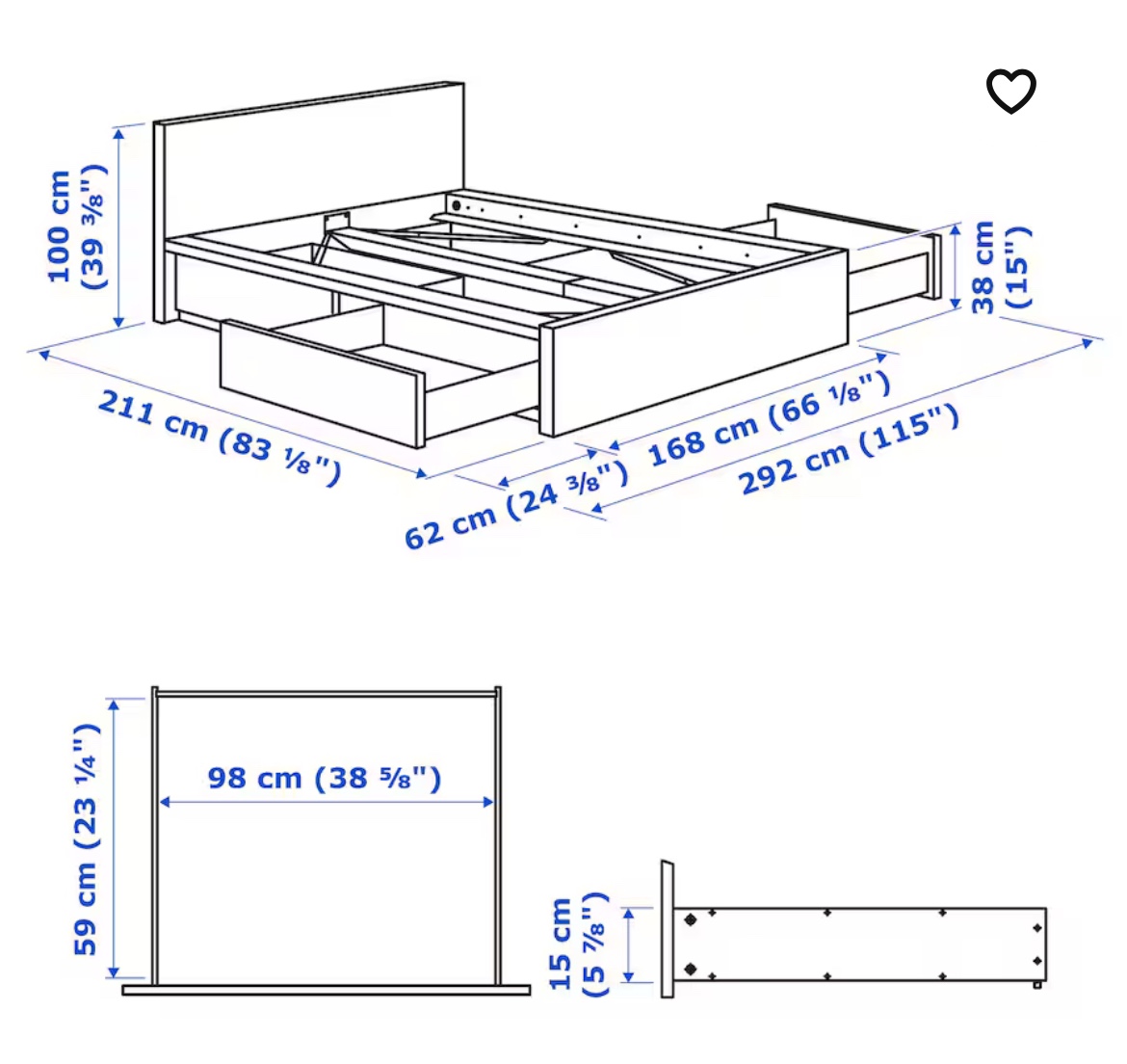 IKEA Malm Bed and Mattress - photo 2