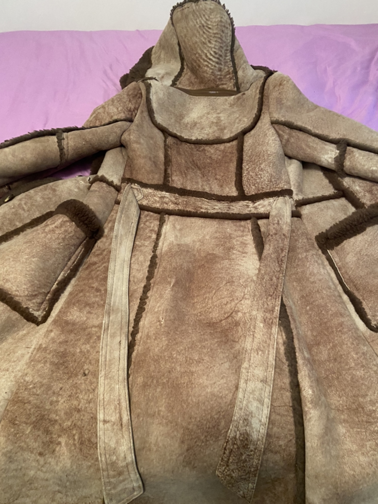 Leather/Swede full length jacket. image indicator(2)