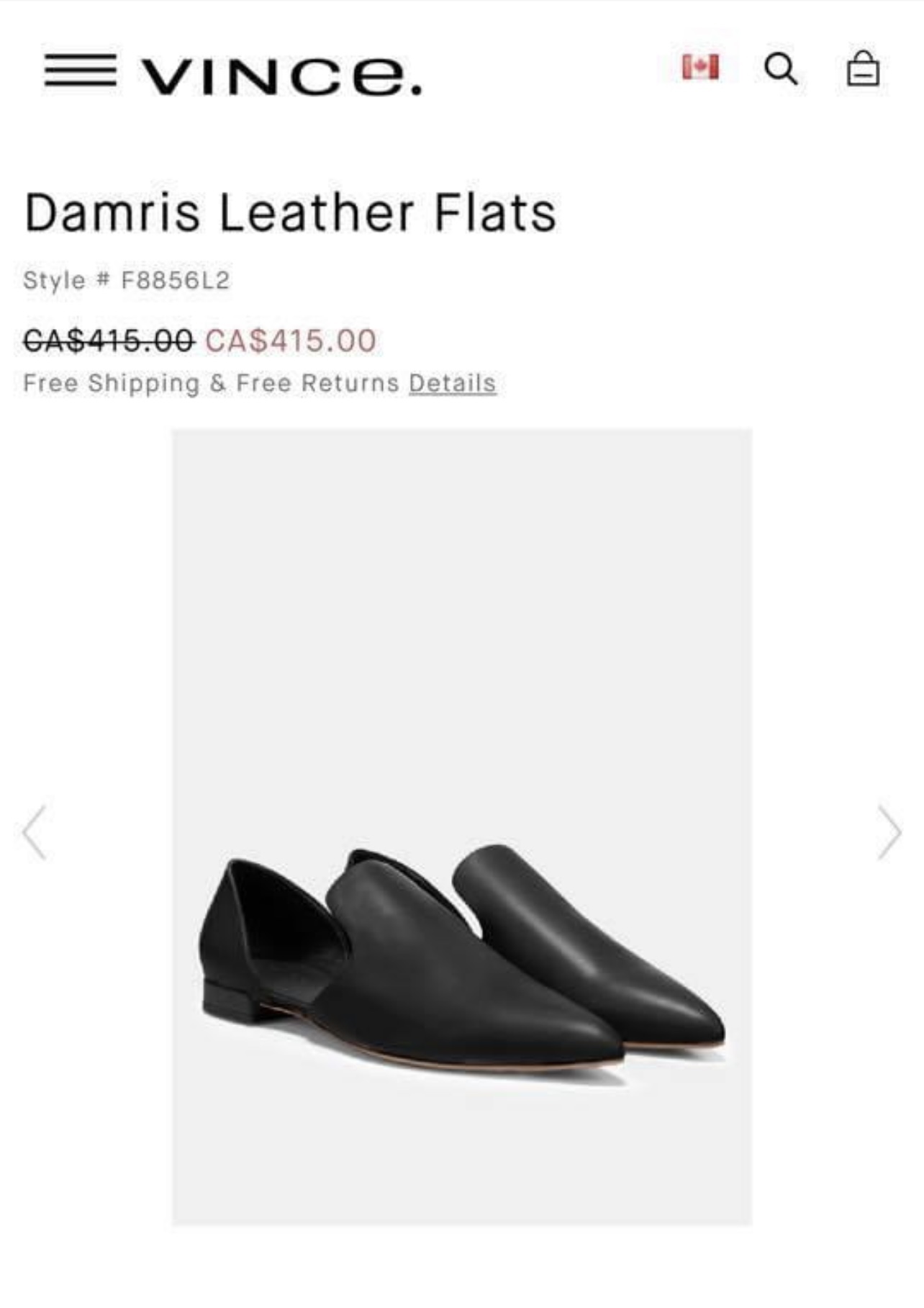 Vince Damris Leather Flats