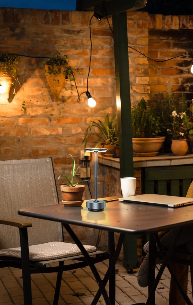 2 LED Table Lamp 3Level Dimming Cordless Rechargeable image indicator(8)