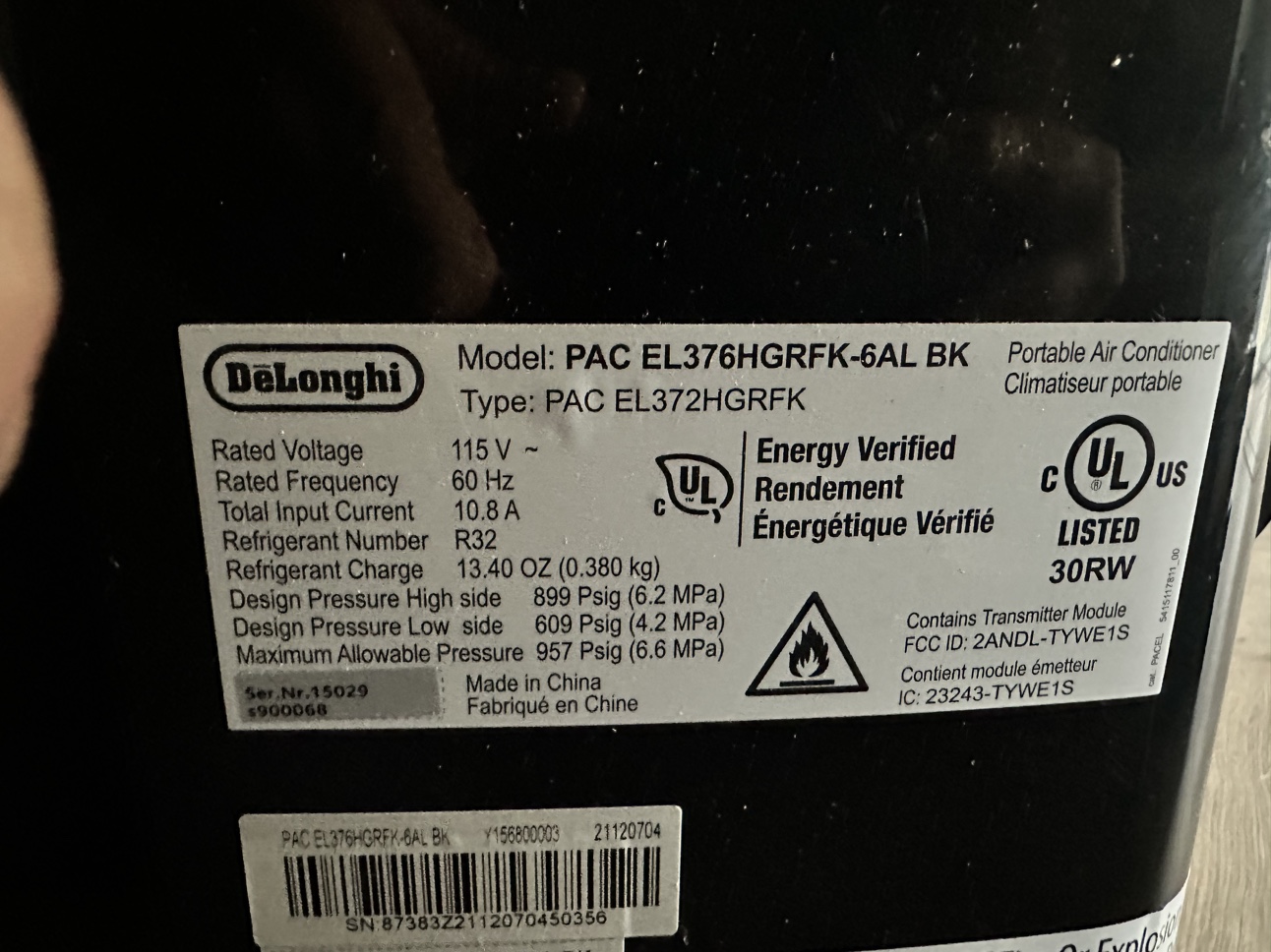 De'Longhi 12500 BTU Smart Portable Air Conditioner. image indicator(3)