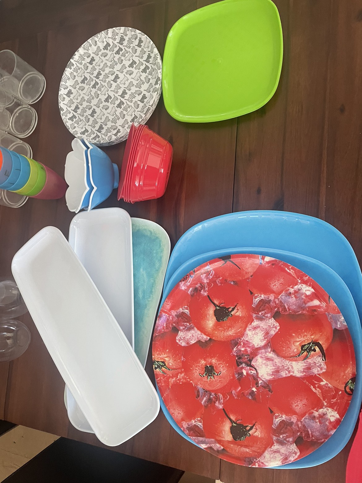 Outdoor dining - plastic/ acrylic plates and glasses image indicator(2)