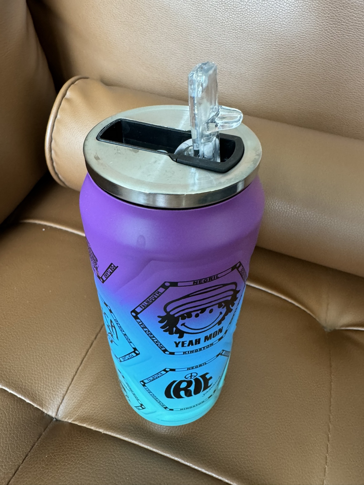 Water Bottle With Straw - photo 2