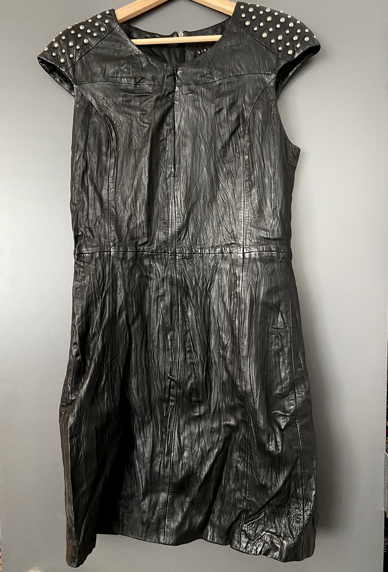 women's genuine leather dress