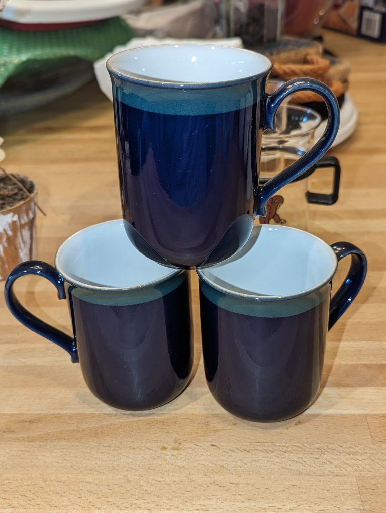 Denby coffee mugs