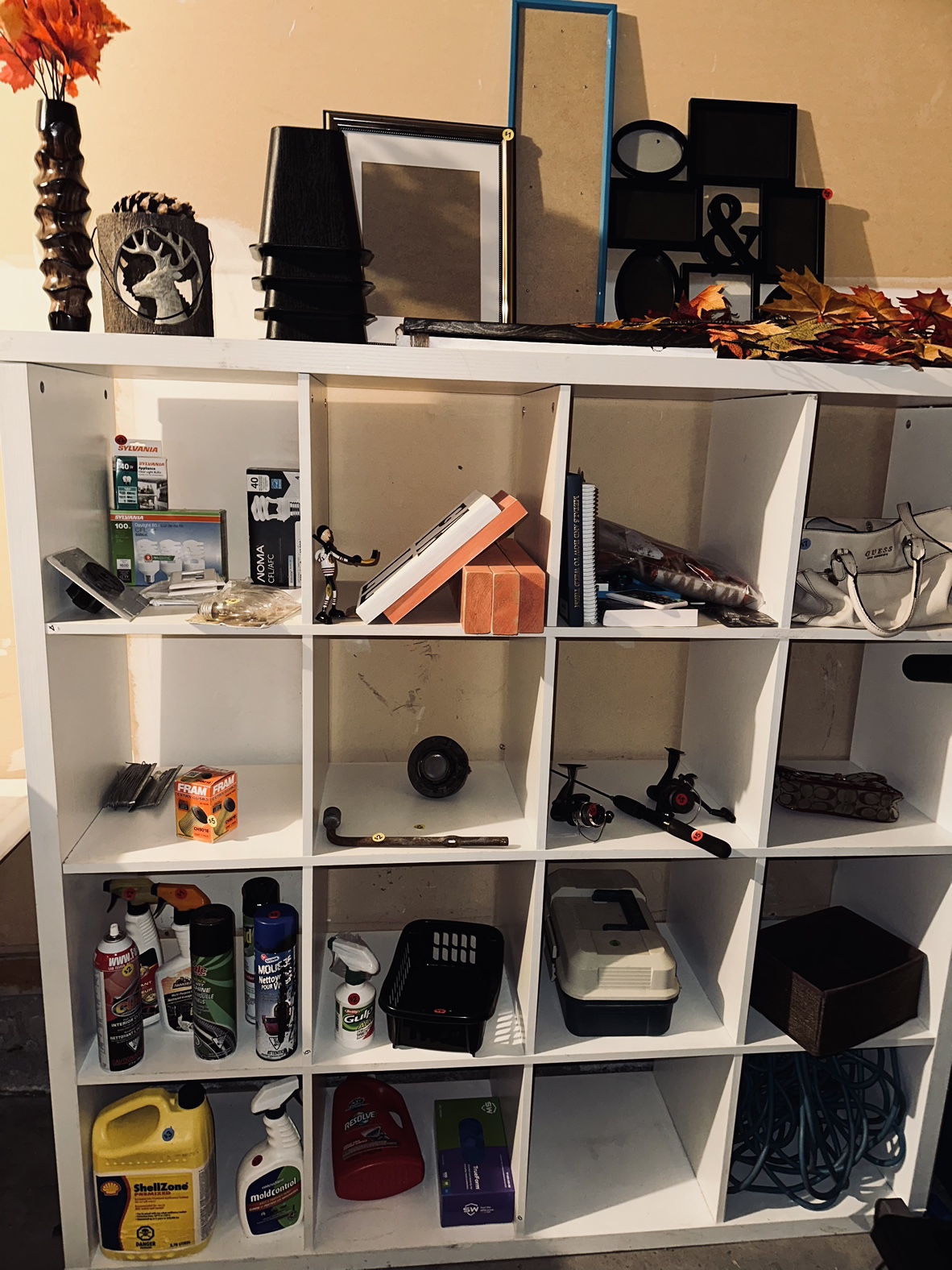 White cubed shelving unit**MOVING MAY 29 pick up on or before*