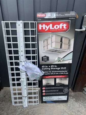 Hyloft 45" x 45" Hanging Garage Shelf - White thumbnail