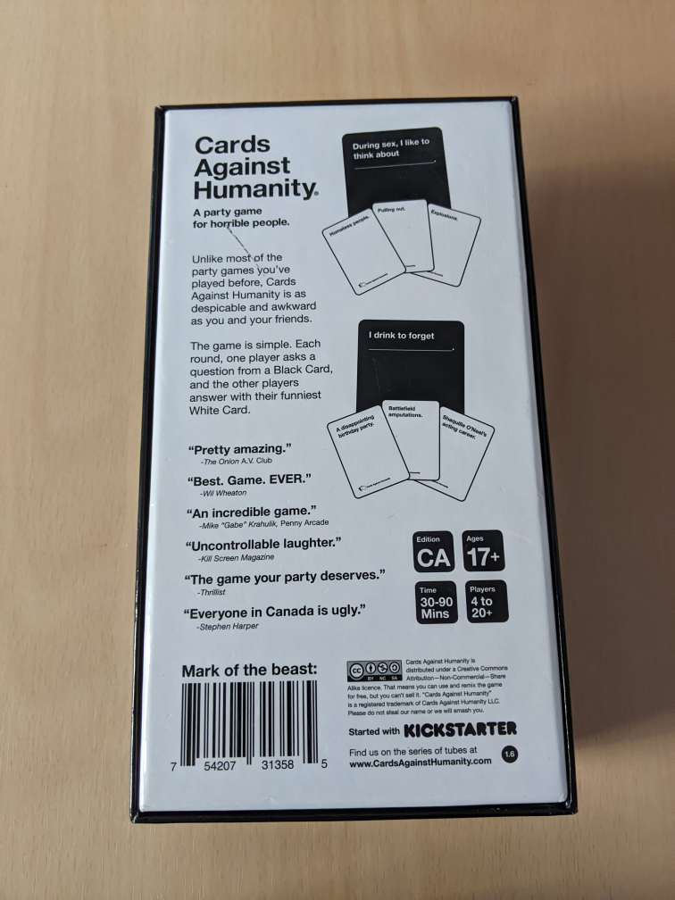 Cards Against Humanity - Canadian Edition image indicator(3)