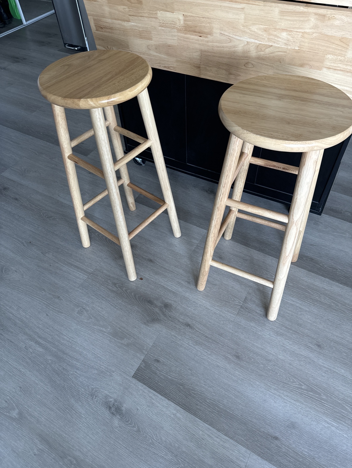 Wooden bar stools