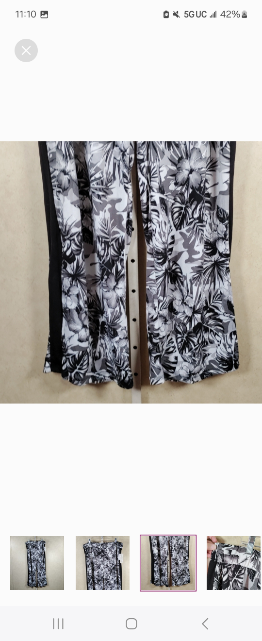 Black floral XXL pants - photo 3