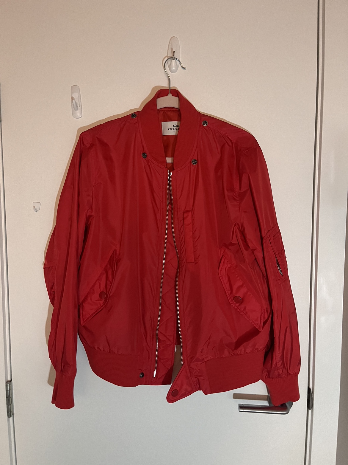 COACH MA-1 RED BOMBER JACKET - photo 5