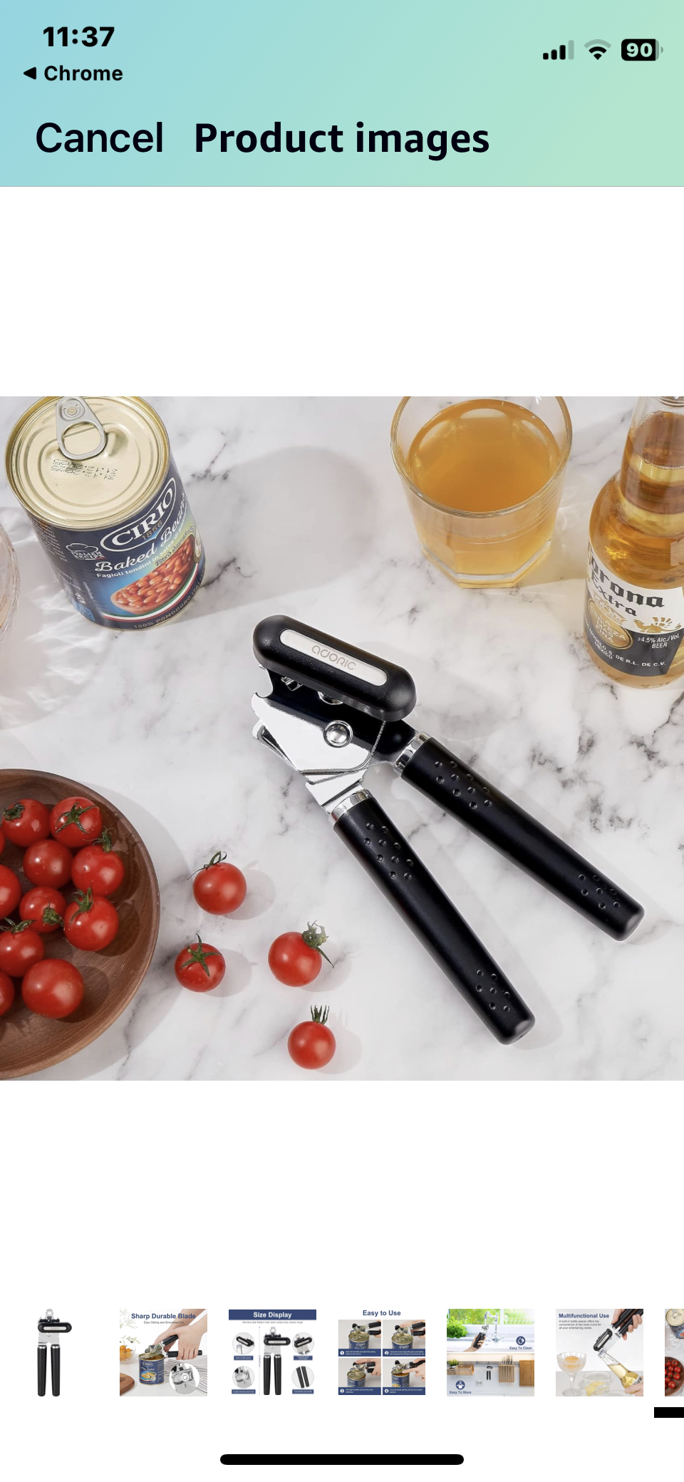 Can Opener, Manual Can Opener Kitchen Durable Stainless Steel image indicator(8)