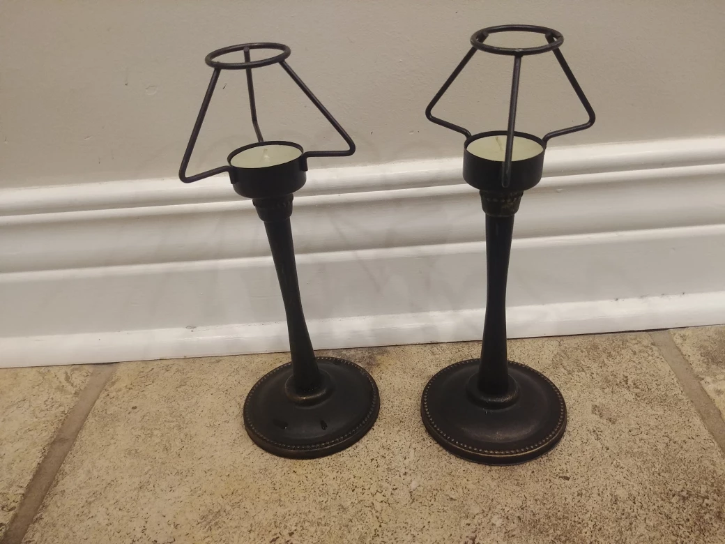 Beautiful metal glass shade tea lights image indicator(3)