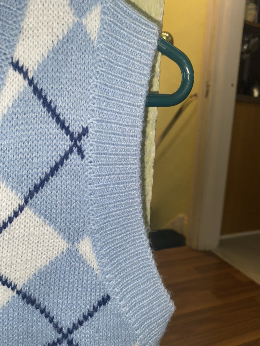 BLUE PLAID SWEATER VEST image indicator(5)