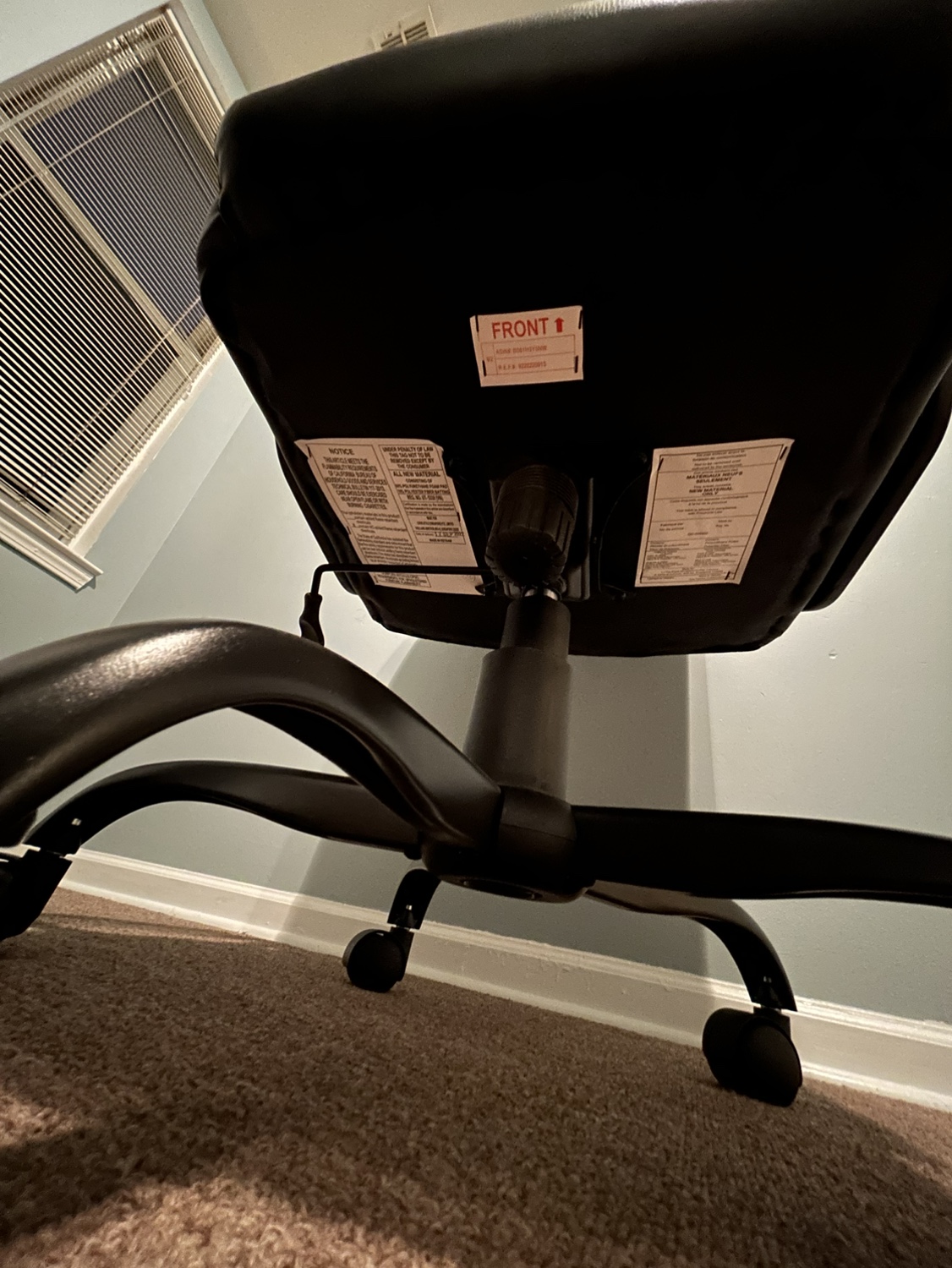 Black leather office chair - photo 5