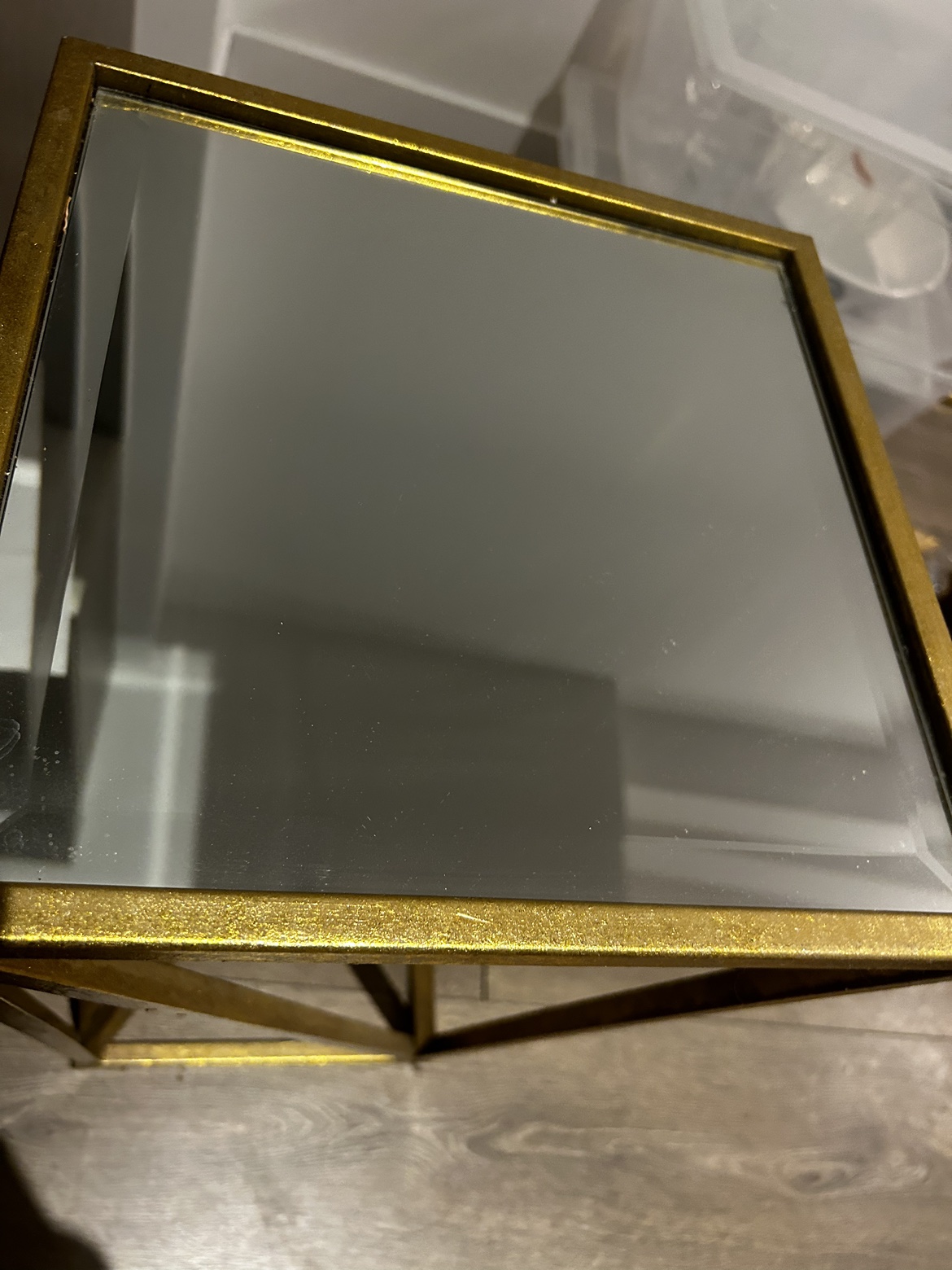 Wayfair small mirror gold side table - photo 4