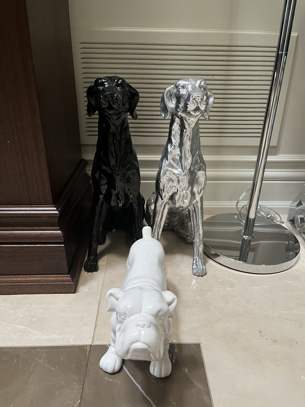 3 dog shaped decoration