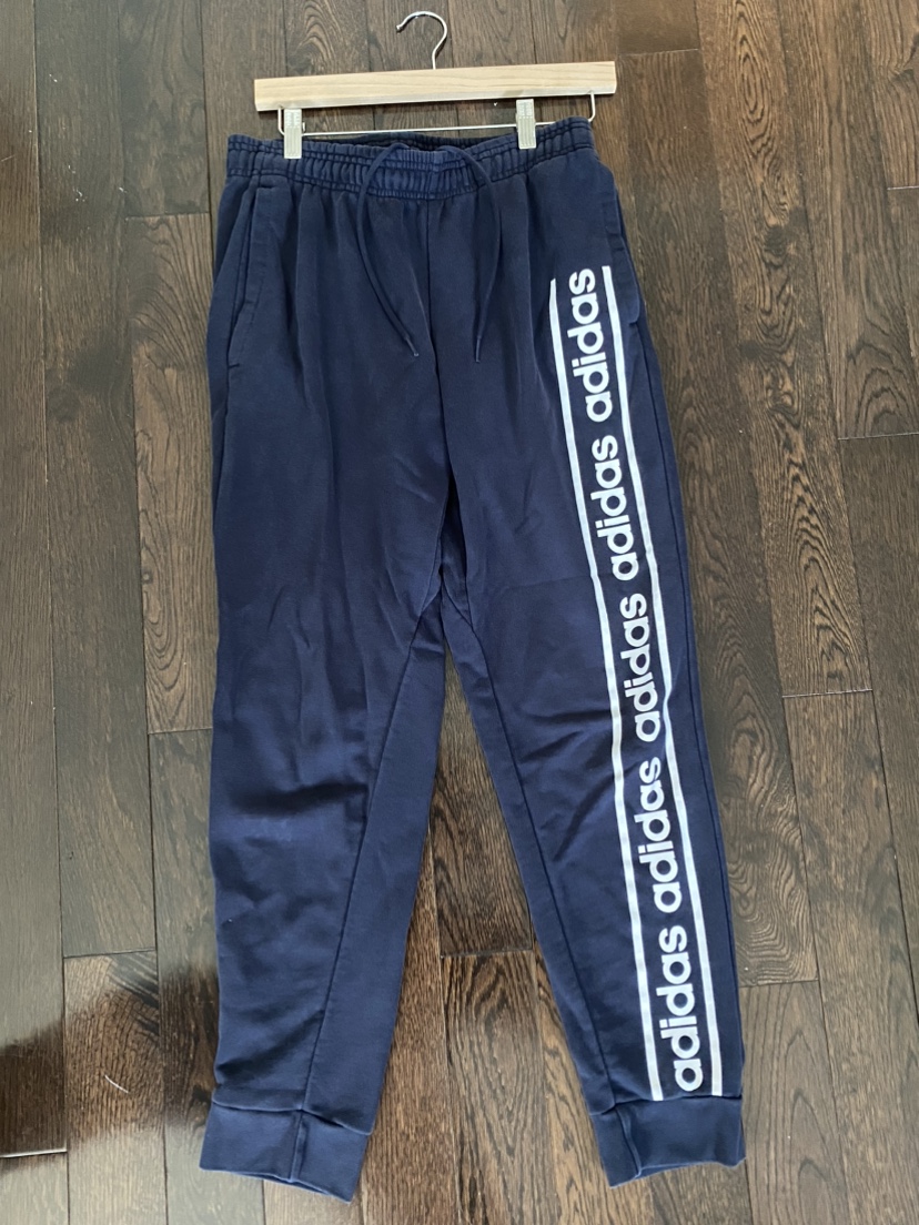 Mens Adidas Navy Sweatpants thumbnail