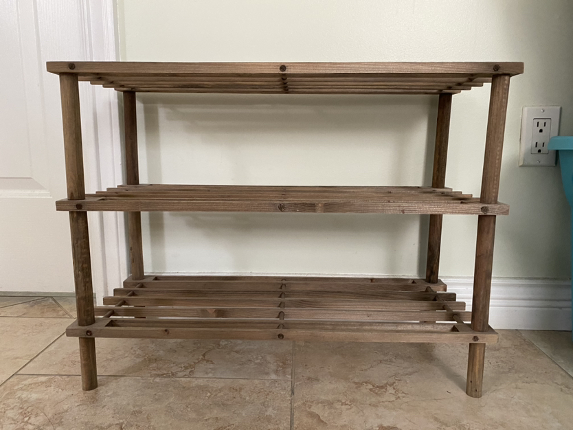 Mainstays Wood Shoe Rack 3 Tier - photo 2