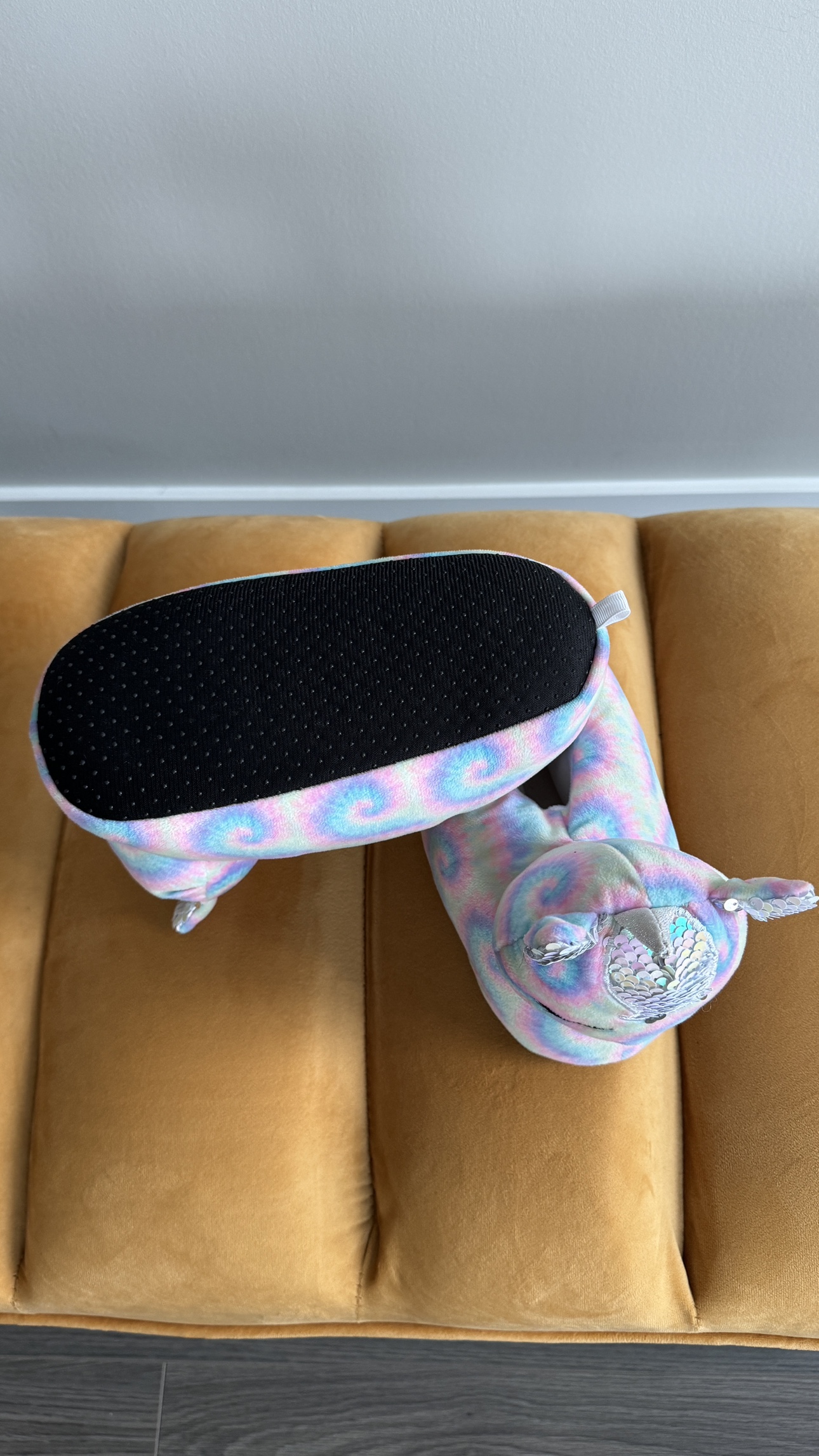 Unicorn 🦄 fluffy slip ons fits upto size 3 image indicator(3)