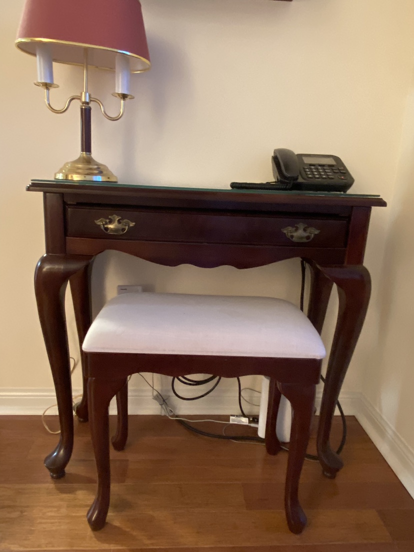 Hall table with drawer & stool
