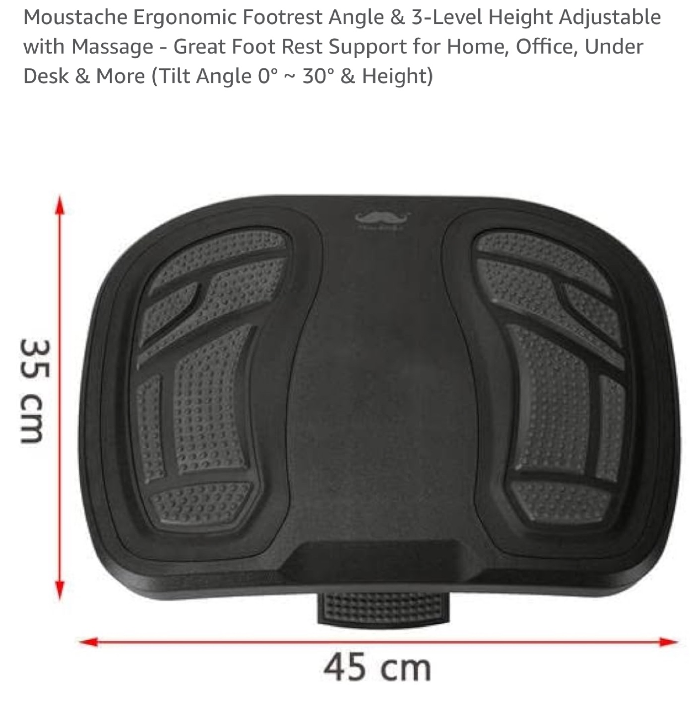 Ergonomic Angle and Height Adjustable Footrest - Moustache - photo 4