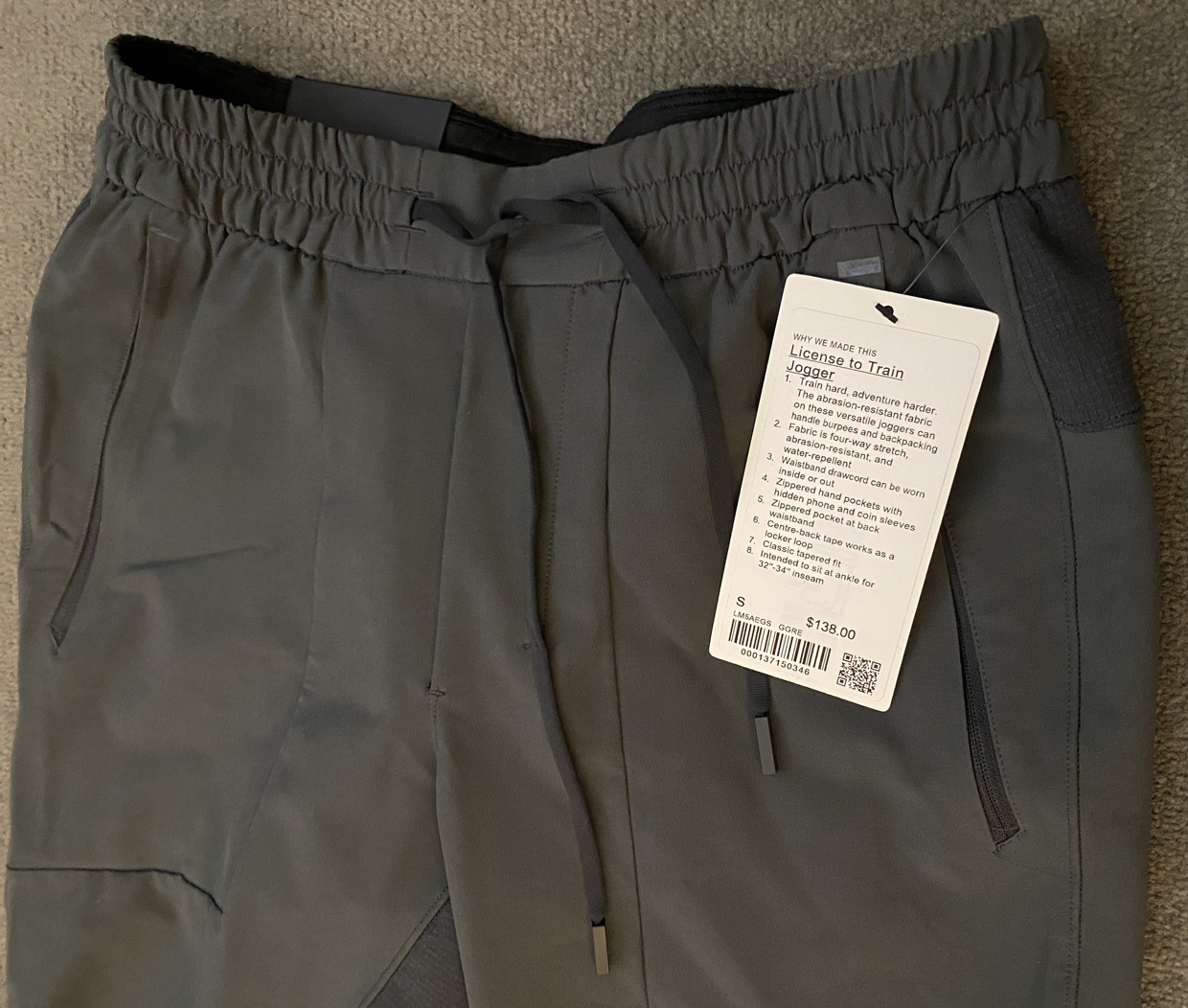 NEW WITH TAGS Lululemon license to train joggers - photo 2