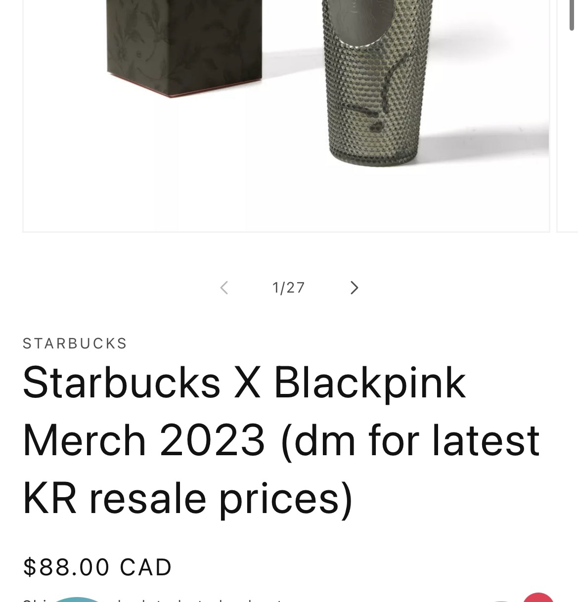 Blackpink X Starbucks cold cup image indicator(10)