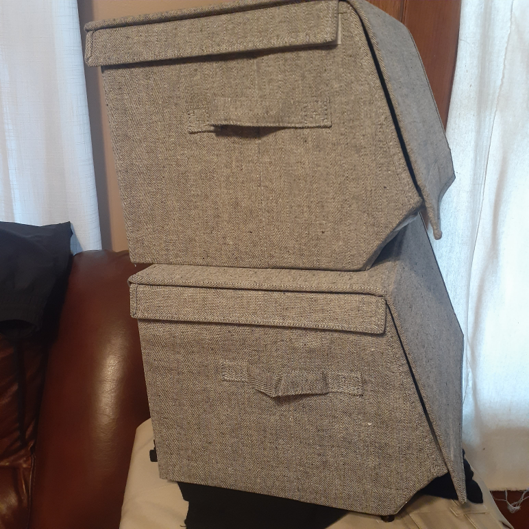 Two Stackable Storage Grey NEW - photo 2