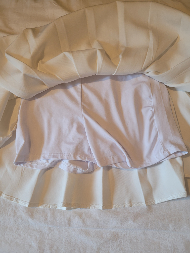 White Tennis Skirt with Shorts - photo 2