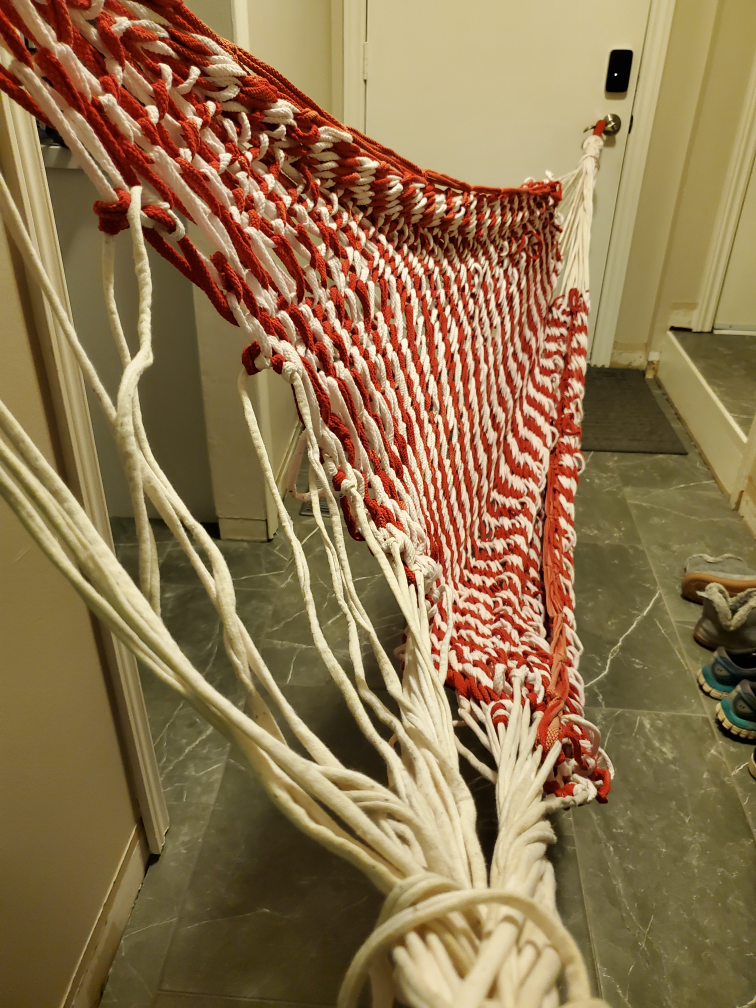 red and white hammock 🧡 thumbnail