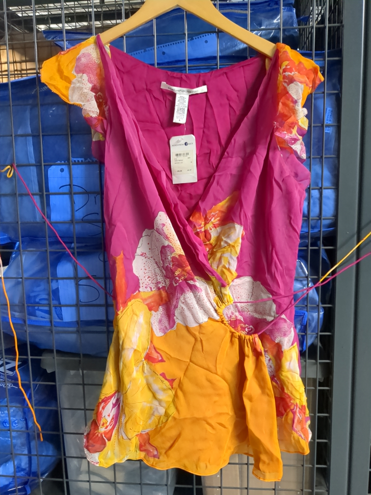 Silk Floral Wrap blouse