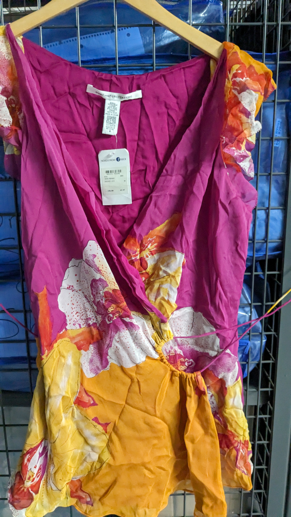 Silk Floral Wrap blouse - photo 2