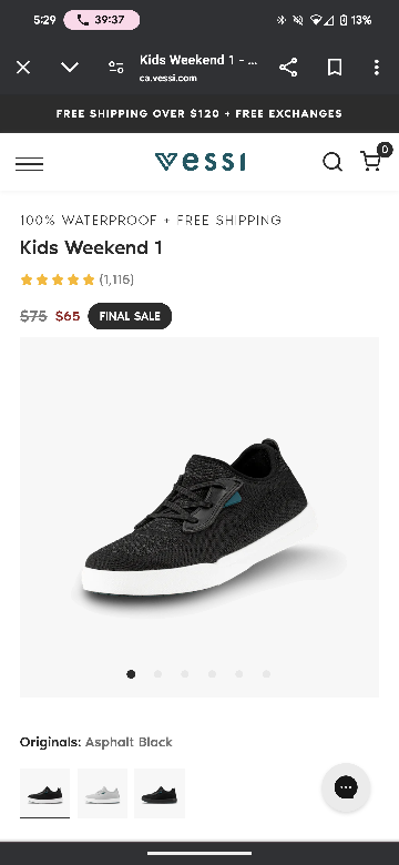 Vessi kids weekend 1 in J4 %100 waterproof/all weather image indicator(6)