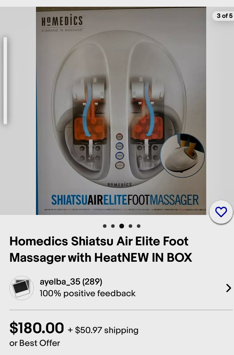 Homedics heat and shiatsu Messaging image indicator(2)
