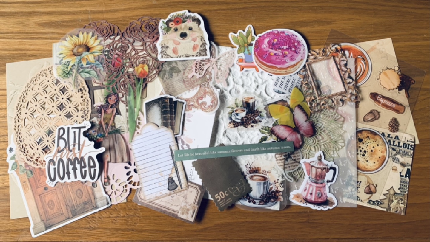 Junk Journal Coffee set - 50 pieces thumbnail
