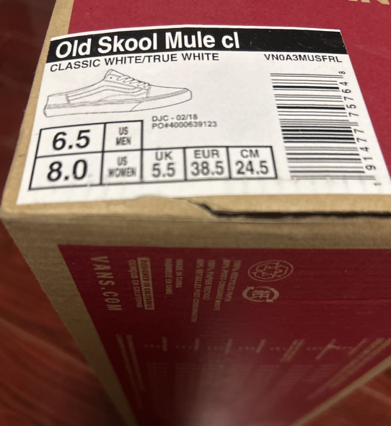 Vans Old Skool Mule in White/Cream image indicator(4)